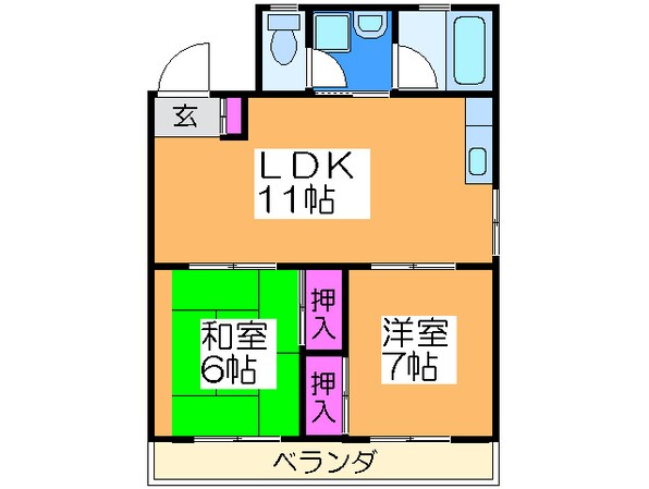 ファミ－ル長居の物件間取画像